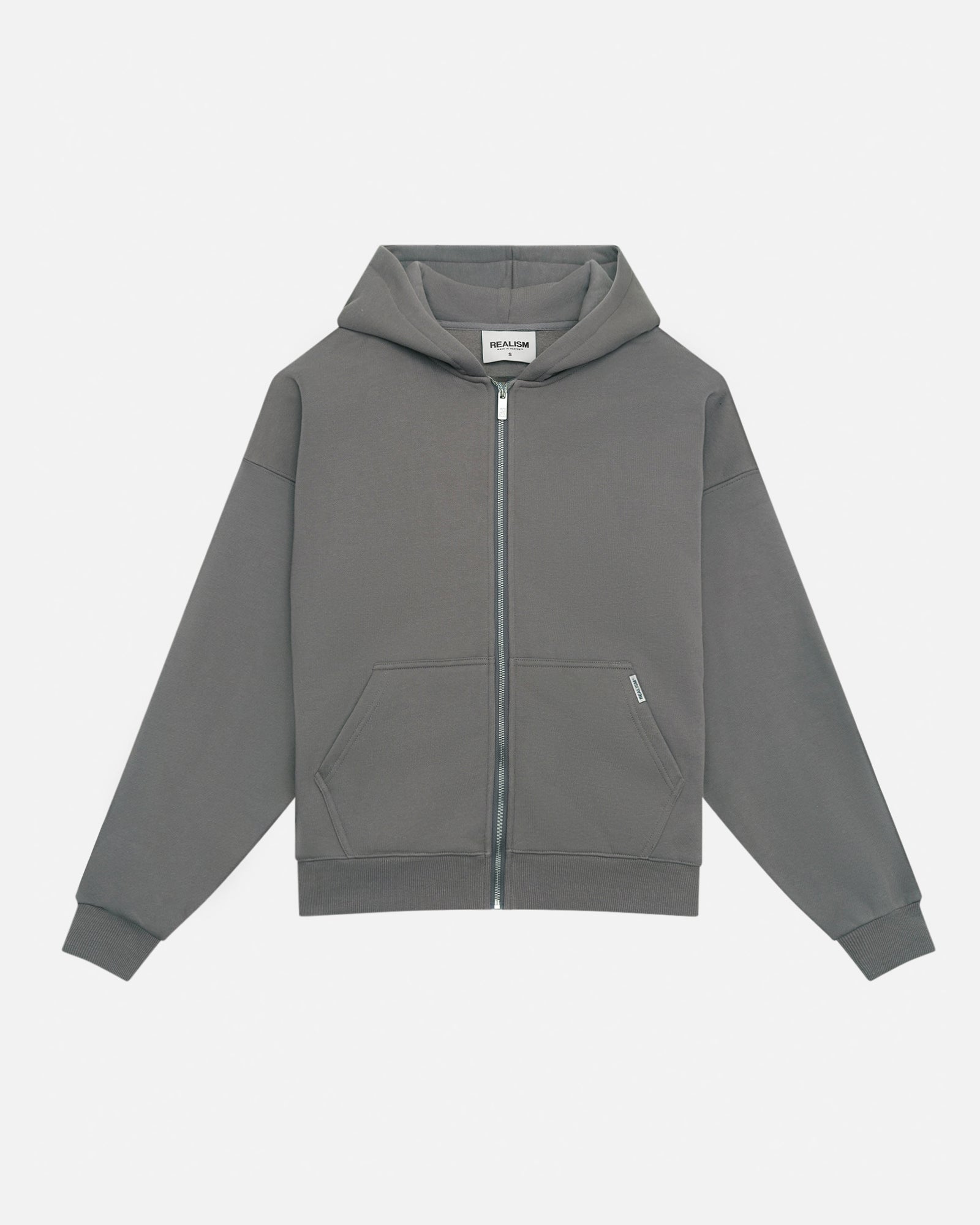 CORE BASICS ZIP HOODIE COOL GREY – Realism