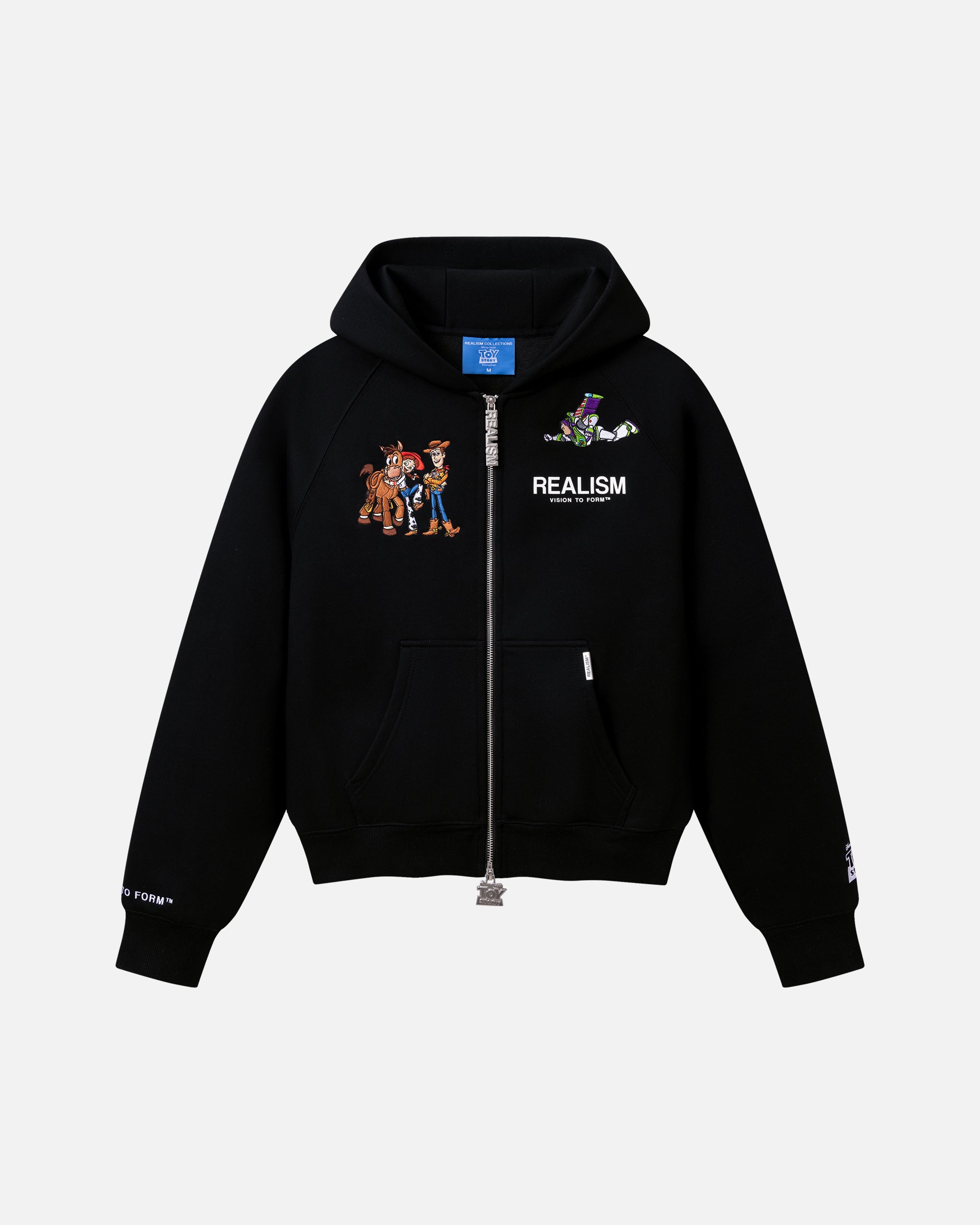 Realism And Toy Story Andys Toys Zip Hoodie Black | Realism Zip Hoodie