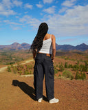 ALLOY CARGO PANTS RAW DENIM