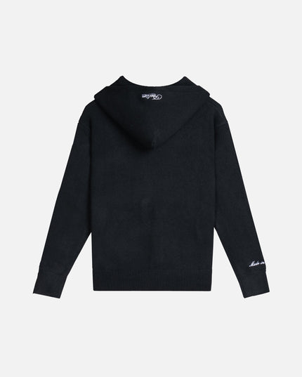 RADIANT KNIT HOODIE BLACK