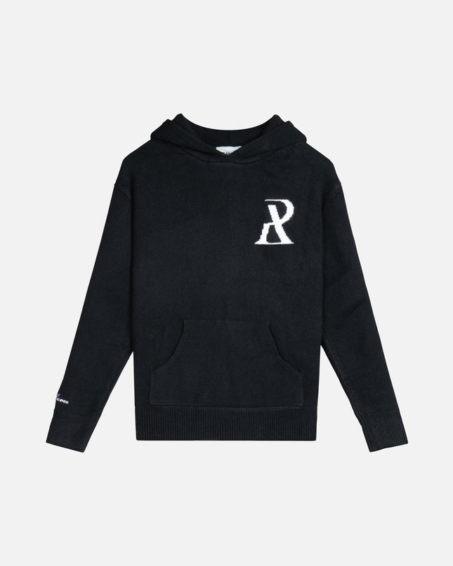 RADIANT KNIT HOODIE BLACK