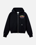 THINK REAL ZIP HOODIE BLACK