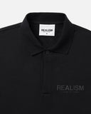 VISION LOGO FLEECE POLO OBSIDIAN