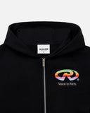 THINK REAL ZIP HOODIE BLACK
