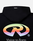 THINK REAL ZIP HOODIE BLACK