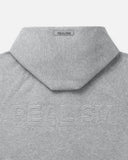 LEGACY ZIP HOODIE V2 GREY MARLE - back hood tab