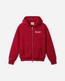 VISION LOGO ZIP HOODIE CRIMSON RED