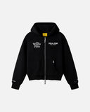 REALISM AND WINNIE THE POOH SKETCH ZIP HOODIE BLACK