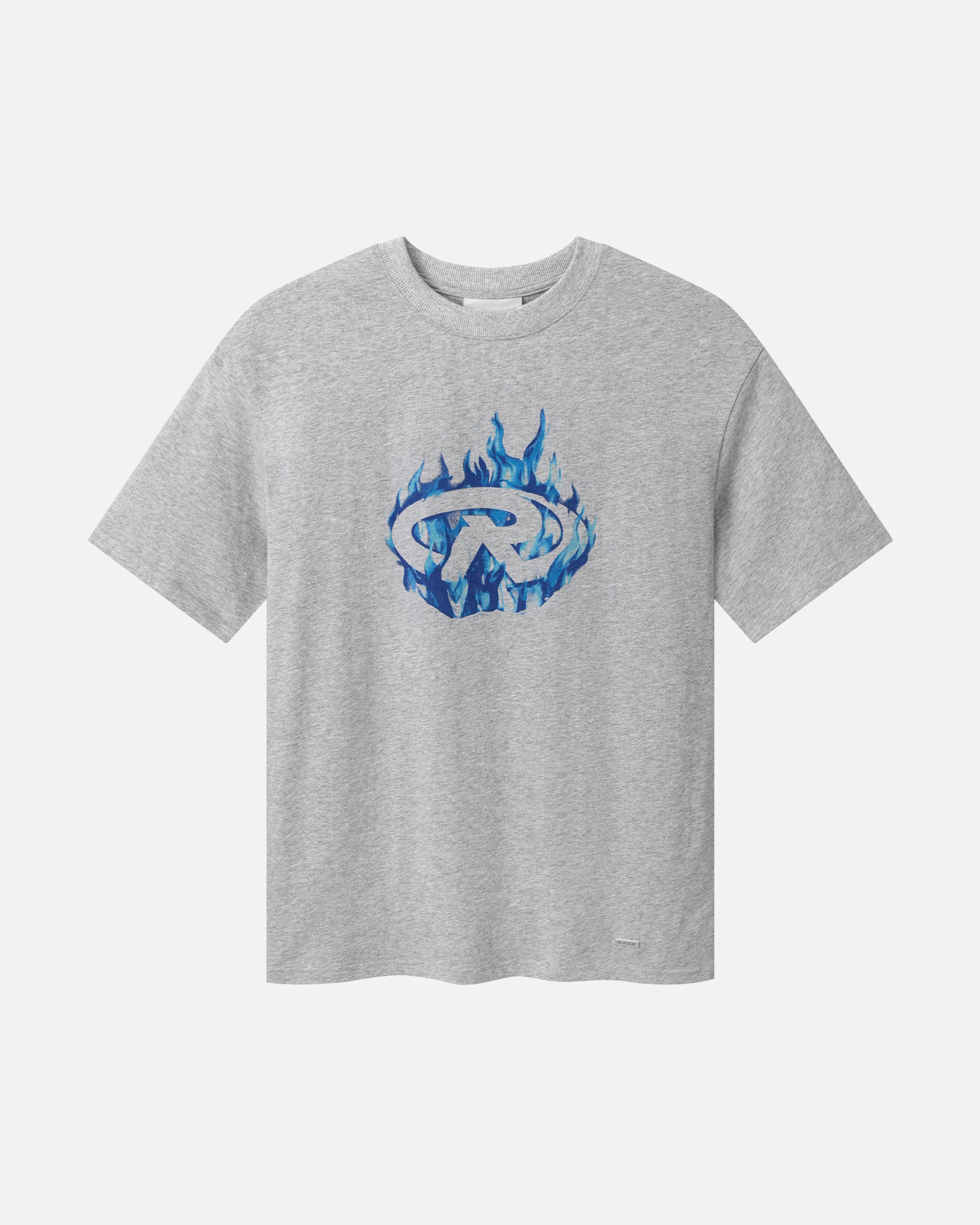 Blue Blaze Tee Grey Marle | Realism T-Shirt