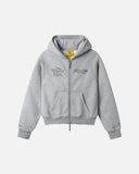 REALISM AND WINNIE THE POOH SKETCH ZIP HOODIE GREY MARLE