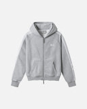 RACER ZIP HOODIE FLEECE GREY MARLE