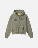 REALISM AND WINNIE THE POOH SKETCH ZIP HOODIE CEMENT