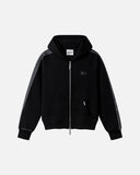 RACER ZIP HOODIE FLEECE BLACK