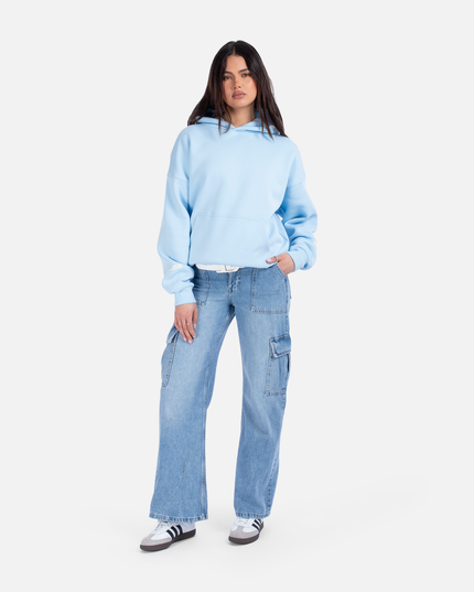 COURT BOXY HOODIE SKY BLUE