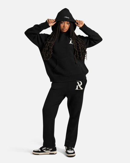 RADIANT KNIT HOODIE BLACK