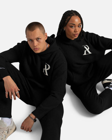 RADIANT KNIT HOODIE BLACK