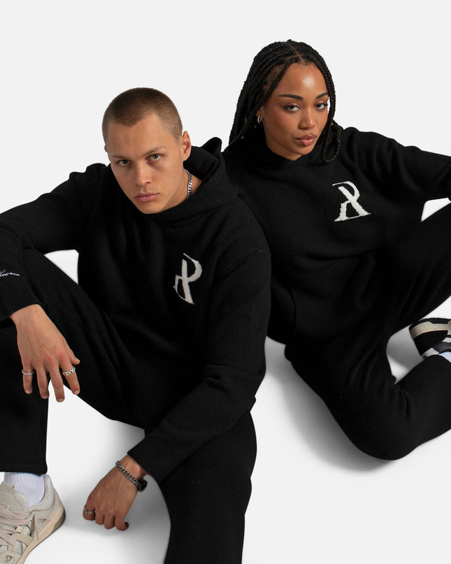 RADIANT KNIT HOODIE BLACK