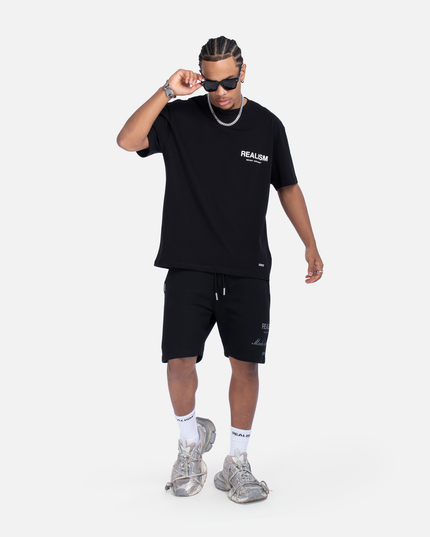 BACK LOGO TEE JET BLACK