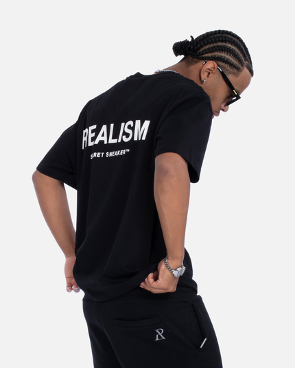 BACK LOGO TEE JET BLACK