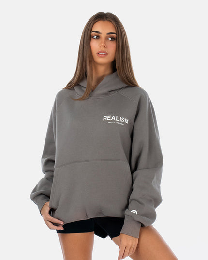 BACK LOGO HOODIE COOL GREY