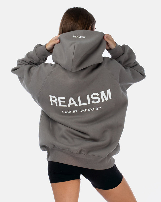 BACK LOGO HOODIE COOL GREY