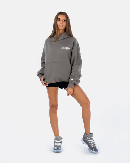 BACK LOGO HOODIE COOL GREY