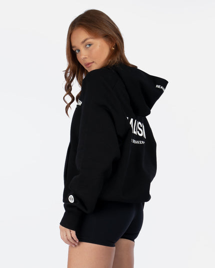 BACK LOGO HOODIE BLACK