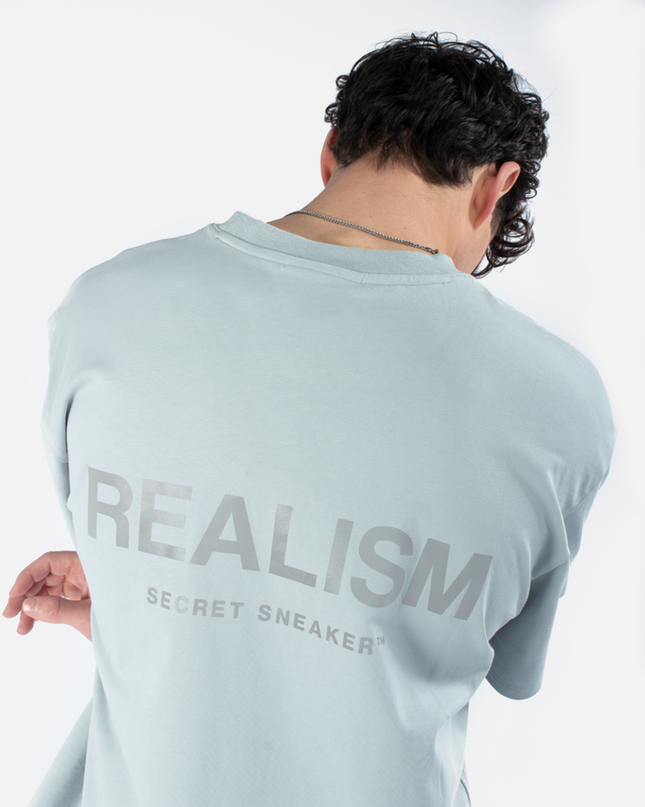 BACK LOGO REFLECTIVE SUB SLATE TEE