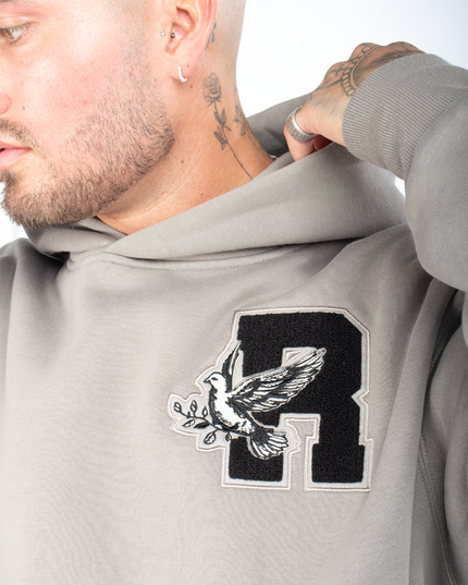 COLLEGE TEAM HOODIE COOL GREY