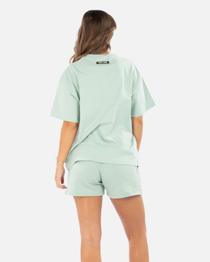 REFLECTIVE SCRIPT LOGO WMNS SHORTS SAGE