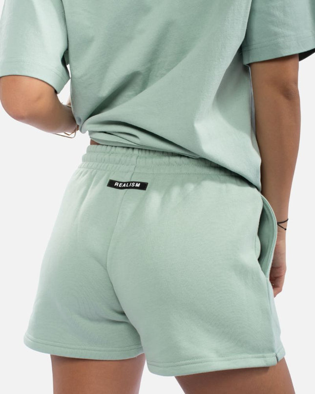 REFLECTIVE SCRIPT LOGO WMNS SHORTS SAGE