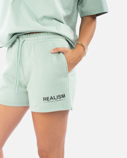 REFLECTIVE SCRIPT LOGO WMNS SHORTS SAGE