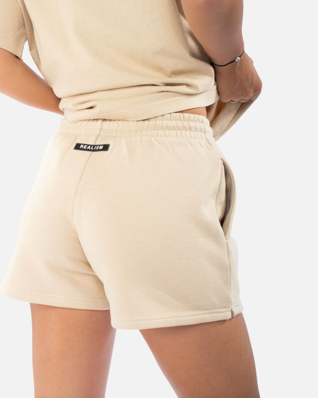 REFLECTIVE SCRIPT LOGO WMNS SHORTS SAND