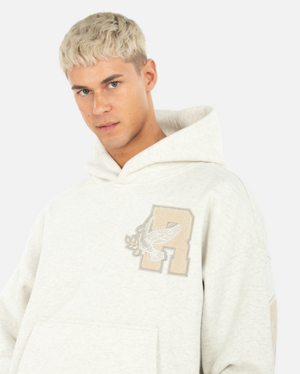 COLLEGE TEAM HOODIE OATMEAL