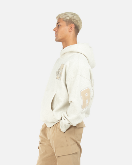 COLLEGE TEAM HOODIE OATMEAL