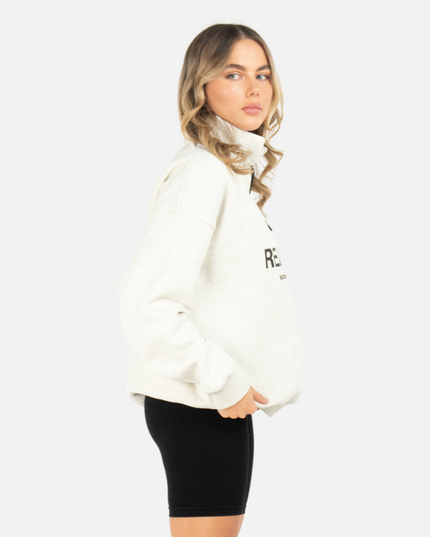 IDOL HALF ZIP SWEATER OATMEAL