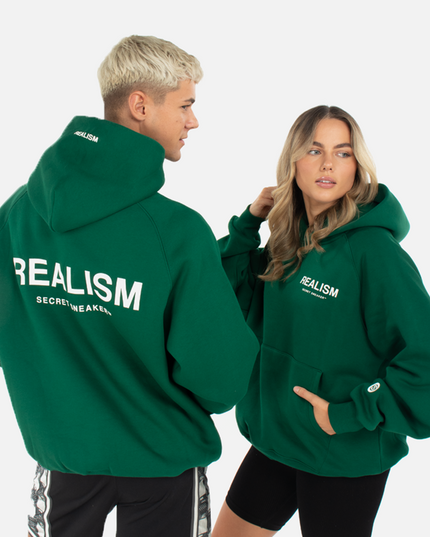 BACK LOGO HOODIE PINE GREEN