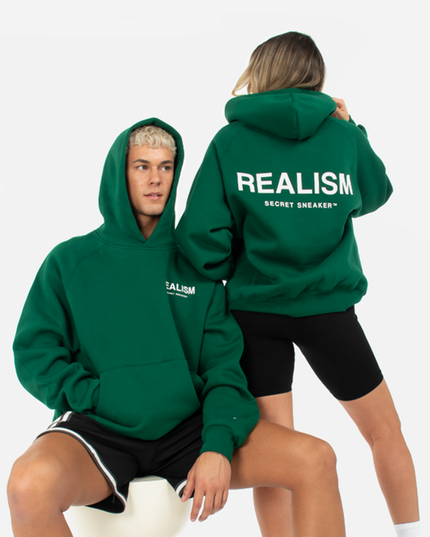 BACK LOGO HOODIE PINE GREEN