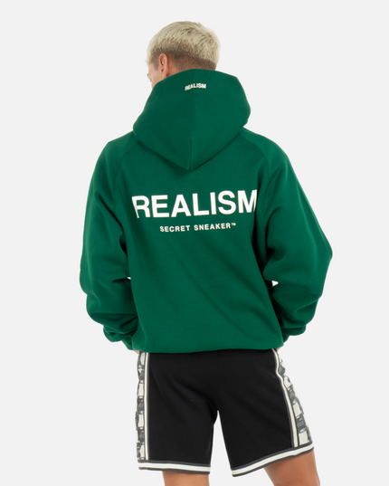 BACK LOGO HOODIE PINE GREEN