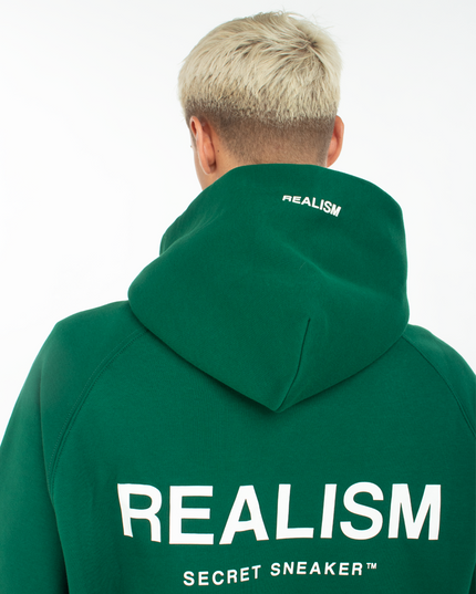 BACK LOGO HOODIE PINE GREEN