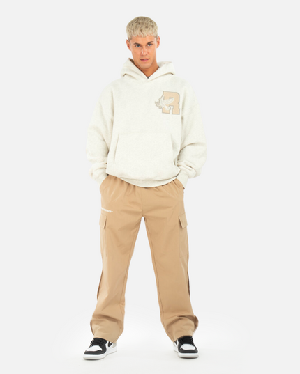 COLLEGE TEAM HOODIE OATMEAL