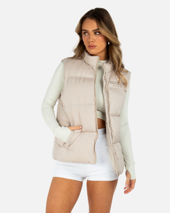 DALLAS PUFFER VEST CHAMPAGNE BEIGE