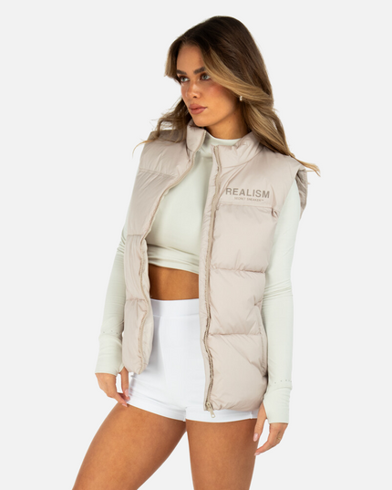 DALLAS PUFFER VEST CHAMPAGNE BEIGE