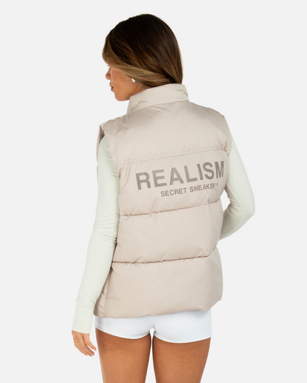 DALLAS PUFFER VEST CHAMPAGNE BEIGE