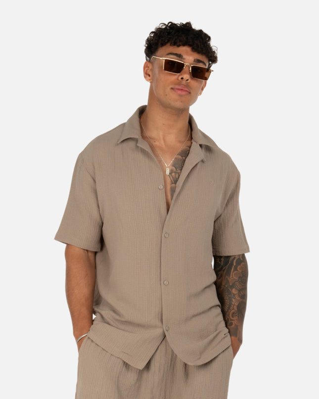 IBIZA BUTTON SHIRT DESERT SHADE