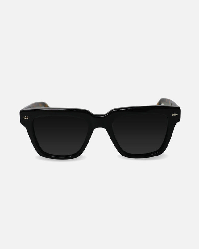 TRAVIS LOGO SUNGLASSES BLACK TORTOISE