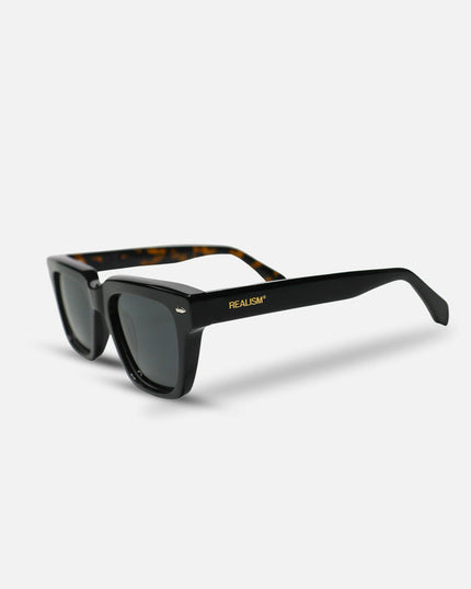 TRAVIS LOGO SUNGLASSES BLACK TORTOISE