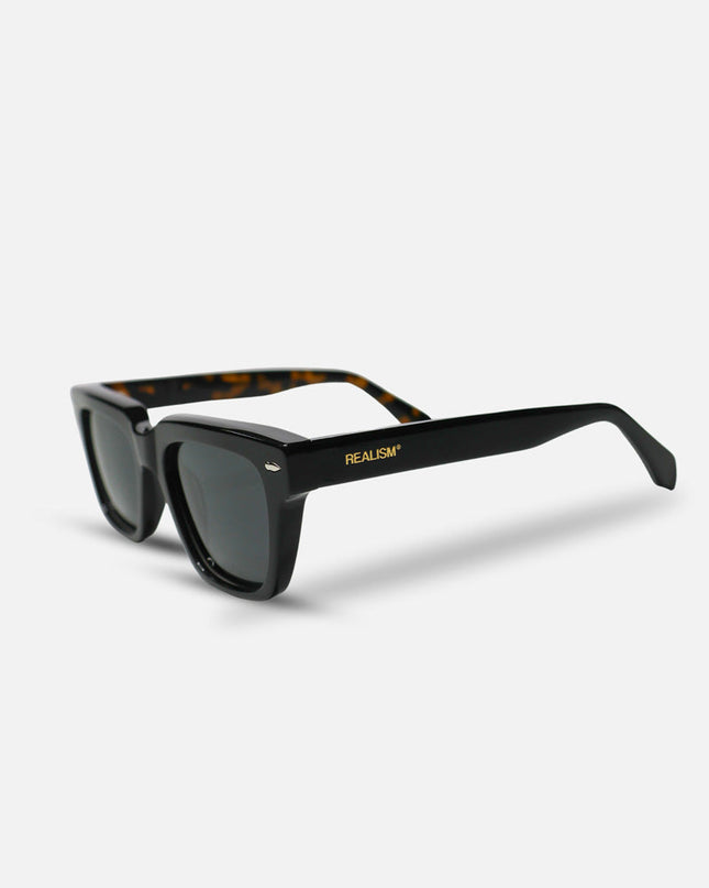 TRAVIS LOGO SUNGLASSES BLACK TORTOISE