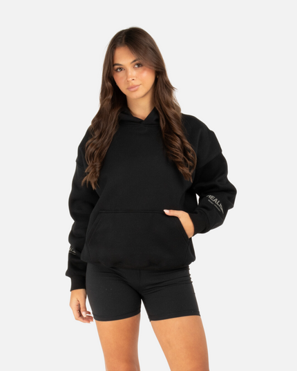 COURT BOXY HOODIE BLACK