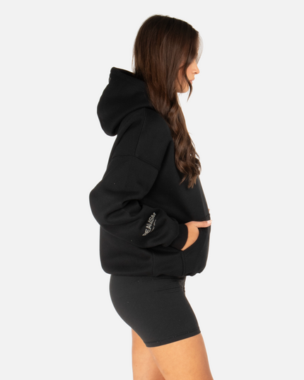 COURT BOXY HOODIE BLACK